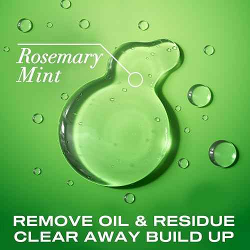 OGX Clarifying Strength + Rosemary Mint Shampoo, Clarifying Shampoo for Oily Hair Visibly Helps Remove Oil & Residue to Clear Away Buildup, Sulfate-Free Surfactants, 13 fl. oz