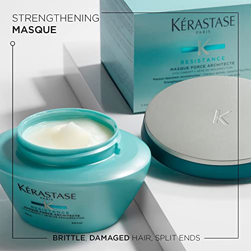 Kerastase Resistance Force Architecte Reconstructing Hair Mask For Dry and Damaged Hair - Strengthens and Prevents Breakage With Ceramides & Pro-Keratin Complex