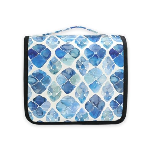 Hanging Travel Toiletry Bag Watercolour Tortoise Shell Kit Makeup Case Cosmetics Organizer for Men Women