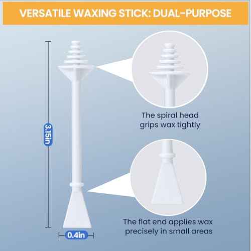 SUERBEATY 60 Pcs Nose Wax Sticks, Hair Wax Applicator with Disposable Spatulas for Nostril Cleaning, Ear Face Hair Removal for Men Women, Painless