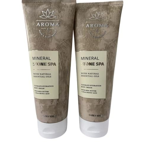 Bath & Body Works Mineral Stone Spa Ultimate Hydration Body Cream 8 Ounces Pack of 2