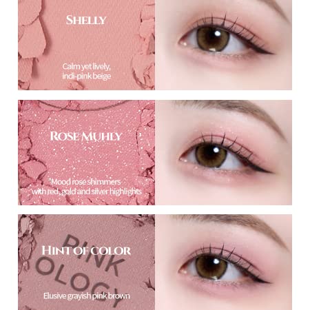 HOLIKA HOLIKA My Fave Mood Eye Palette 03 Pinkology | 9 Shade, Cool tones, Soft Eye Shadow, KBeauty Pink Eye Makeup, Daily, High Pigment, Smooth, Matte, Shimmer finishes