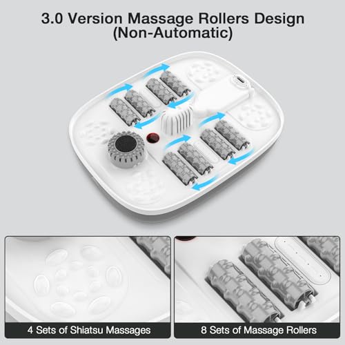 Collapsible Foot Spa with Heat, Massage & Red Light