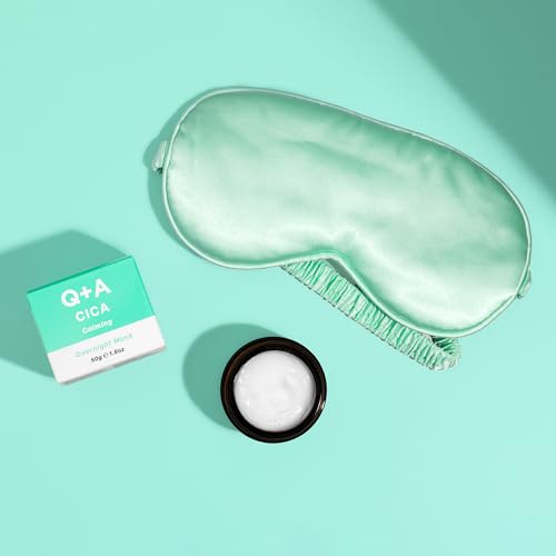 Q+A Cica Overnight Face Mask (50g), Calming, Hydrating and Barrier-Strengthening Face Care, Sleeping Mask for Sensitive, Stressed and Dry Skin, With Centella Asiatica, Vegan Skincare