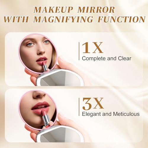 Kakuje LED Compact Mirror 1X/3X Magnification USB Rechargeable