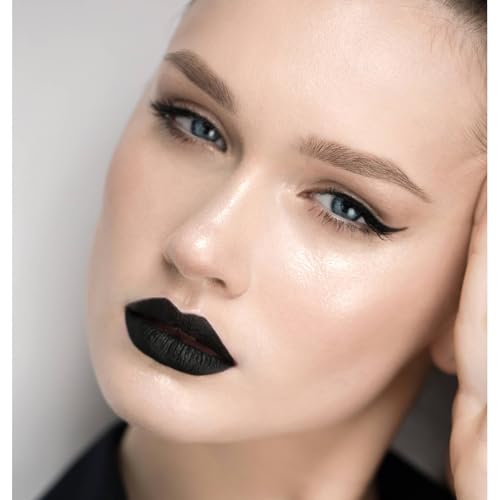 Jet Black Matte Liquid Lipstick - 12H Waterproof Long Lasting
