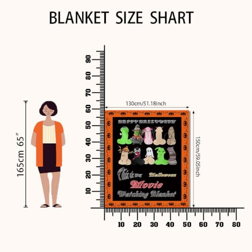 Halloween Movie Watching Throw Blanket - 300GSM Cozy Decor