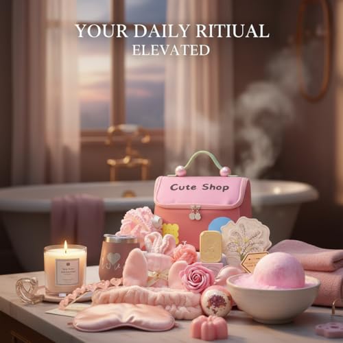 15PCS valentines day gifts Women Self Care Gift Basket with Cosmetic Bag, Spa Care Package for Mom Wife Sister Friends, Birthday Valentines Get Well Soon Gifts for Her