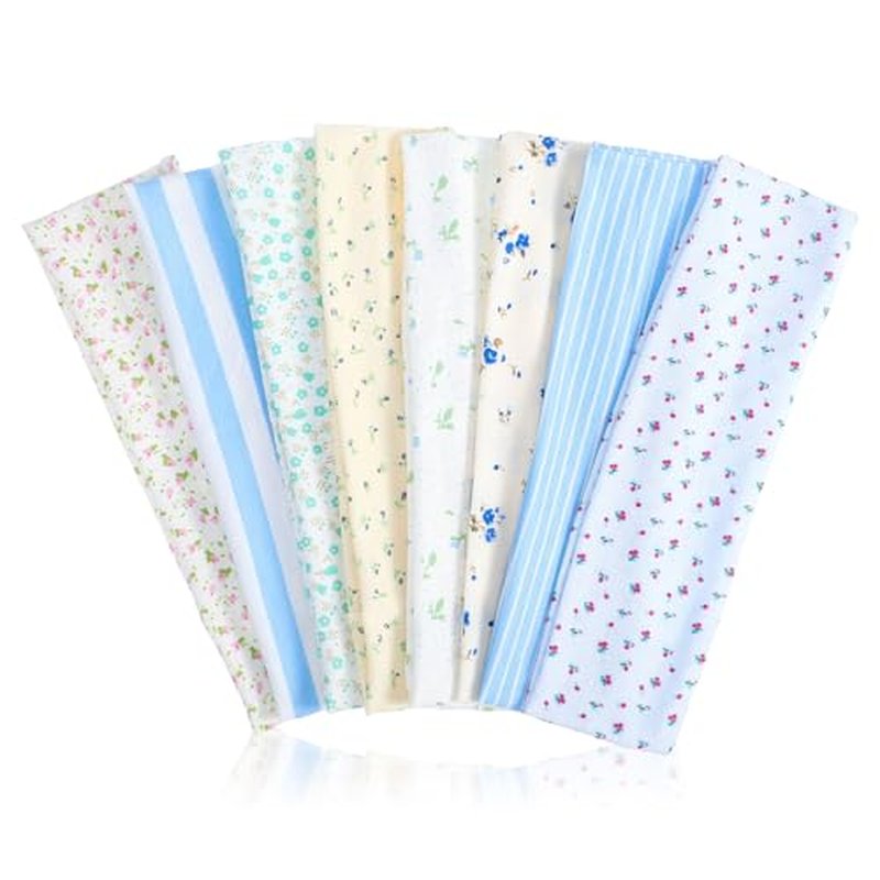 8-Pack Floral Headbands for Women - Soft Non-Slip Hairbands