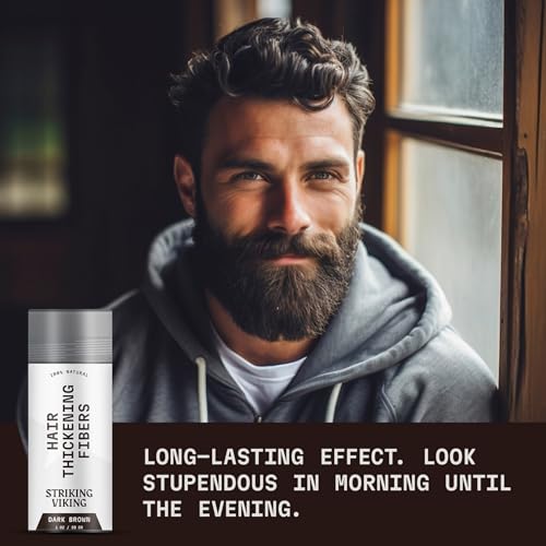 Striking Viking Hair Fibers Dark Brown 28g - Hair Thickening Powder