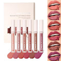 6Pcs Matte Liquid Lipstick, Long Lasting High Pigment Lip Gloss Set, Non-Stick Cup Not Fade Waterproof Lipstick for Women
