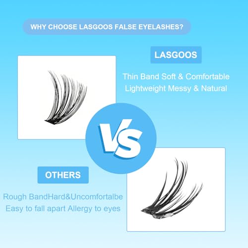 640PCS Eyelash Clusters 30D+40D+50+60D Volume Lash Clusters Wispy Individual Lashes D Curl Fluffy Lash Extension 9-16mm DIY Natural Cluster Eyelash Extensions for Beginners