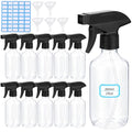 10-Pack 10oz Plastic Spray Bottles with Adjustable Nozzle for Hair, Plants, and Cleaning