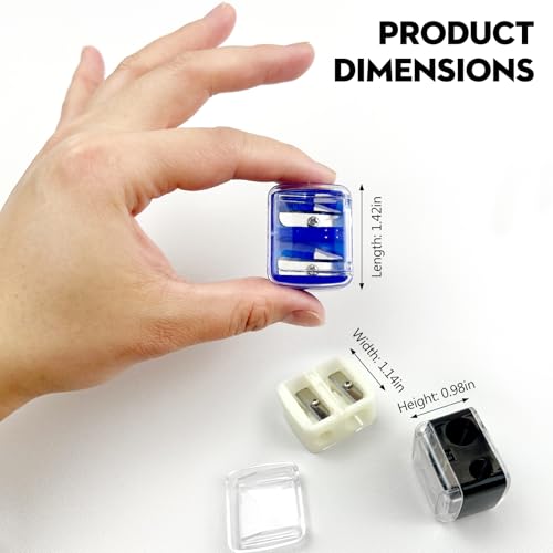Zoolinn Dual Hole Cosmetic Pencil Sharpeners for Lip & Eyeliner - 5 Pack