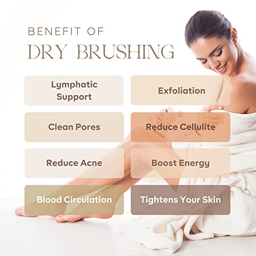 Dry Brushing Body Brush with Natural Boar Bristles