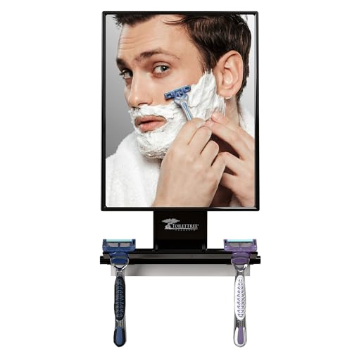 Fogless Shower Mirror with Squeegee - Anti-Fog & Impact-Resistant