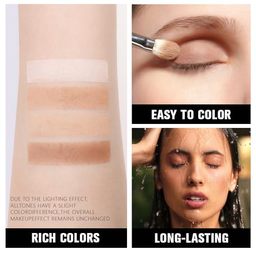 Nude Brown Matte Eyeshadow Quad Palette - Pigmented Smoky Eye