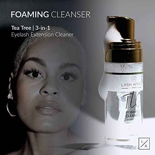 Lash Affair TLC Eye-Lash Extension Cleanser Foam Face Wash with Tea Tree Oil, Lash Shampoo, Facial Cleanser, Makeup Remover, Water-Based Eye-Lash Cleanser Oil-Free, 50 ml