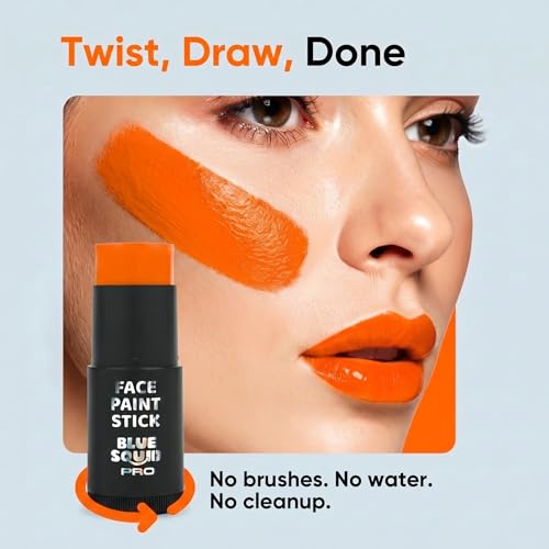 Blue Squid Orange Face Paint Stick - Waterproof XL