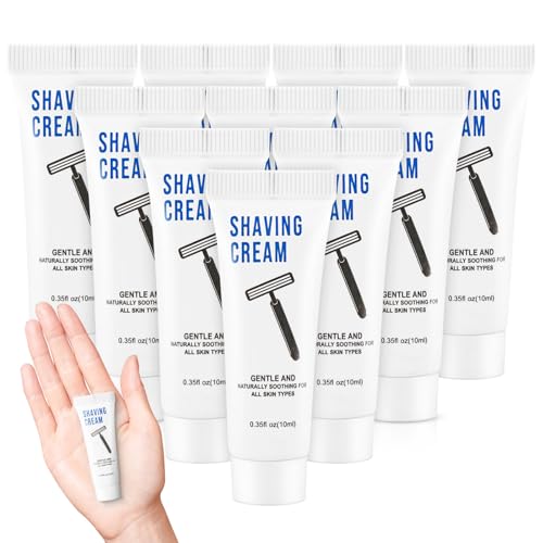50 Shaving Cream Bulk Travel 10ml/0.35fl oz,Disposable Shaving Cream in Bulk Travel Shave Cream for Hotel Homeless,Verbena