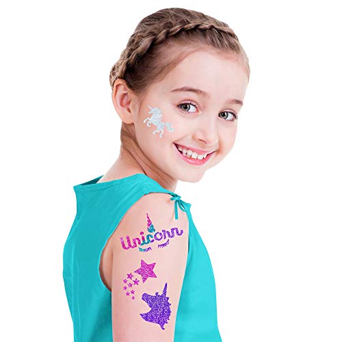 GirlZone Unicorn Glitter Tattoo Kit - 33 Pieces