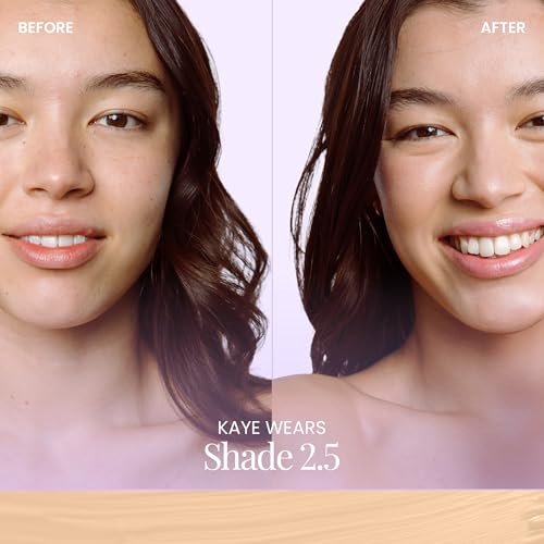 Naked Sundays BeautyScreen Peptide Foundation Tint - SPF 50 Tinted Sunscreen & Skincare Makeup with Zinc Oxide, Niacinamide - Lightweight Natural Coverage, 2.5 Light Neutral, 1.01 oz