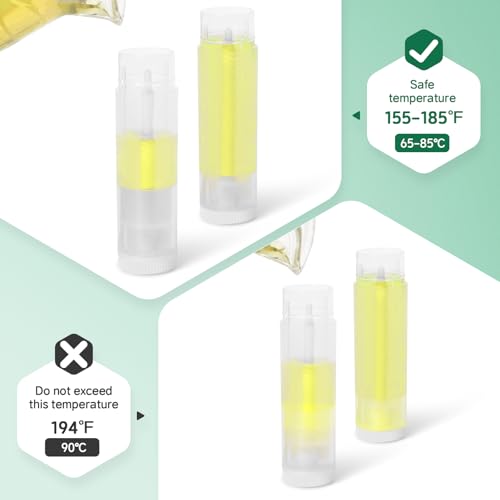 50Pcs Lip Balm Tubes Empty 5.5ml(0.18 oz)- BPA Free Twist-Up Containers with Color Caps, Leak-Proof DIY Lip Balm, for Homemade Lipstick, Mix Color Cap