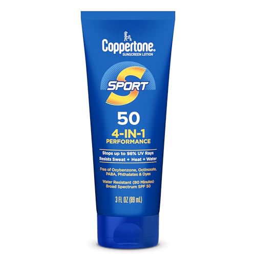 Coppertone SPORT Sunscreen Lotion SPF 50 - Water Resistant 3 Fl Oz