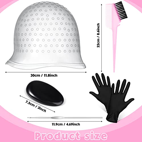 Hair Highlighting Kit with Silicone Cap, Hook & Dye Brush