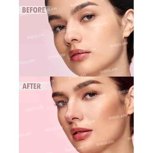 SHEGLAM Fine Line 2-In-1 Nose Contour & Highlight Pen Long Lasting Waterproof Cream Bronzer & Highlight Sticks-Umber