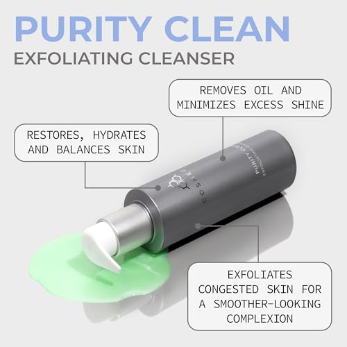 COSMEDIX Purity Clean Exfoliating Facial Cleanser ? Moisture-Rich Rejuvenating Face Wash for Fine Lines & Uneven Skin Tone ? Essential Oils for Radiant, Even Complexion ? 150 ml / 5 fl oz