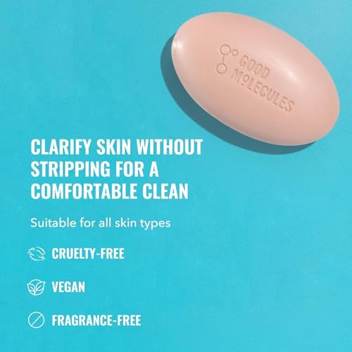 Good Molecules Clarify and Cleanse Bar Pack 2 ? 89 g / 3.15 oz Each | Soap Free Face & Body Cleansing Bar with Salicylic Acid (BHA)