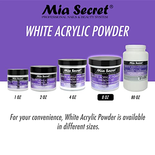 Mia Secret White Acrylic Powder (8oz)