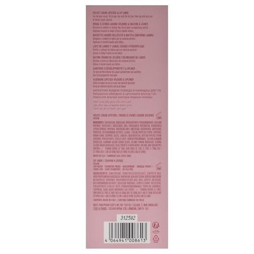 Kylie Cosmetics Velvet Lip Kit - 305 Harmony for Women - 2 Pc 0.10 oz Velvet Liquid Lipstick, 0.03 oz Lip Liner
