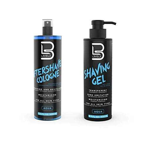 L3 - Level 3 Shaving Gel & Aftershave Kit - Calms Redness and Irritation - Hydrating and Refreshing for your Skin - Straight Razor Shave Gel - Non-Irritating - Refreshing Smell