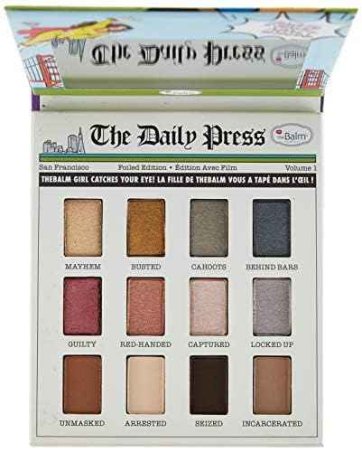 theBalm Foiled Again Eye Shadow Palette, Long-Lasting, Pigmented Matte, Supernatural Shine, Wet or Dry Formulas, Reflective Finishes, Multi-Color 0.34 oz