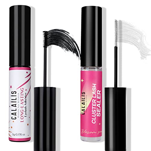 CALAILIS Cluster Lash Glue Kit - Strong Hold, Latex Free, 48-72 Hours