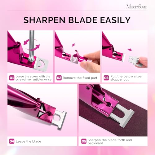 MelodySusie Adjustable Acrylic Nail Clippers with 15 Magnet Sizers