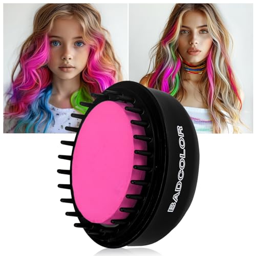 BADCOLOR Temporary Hair Chalk Comb - 7 Vibrant Colors