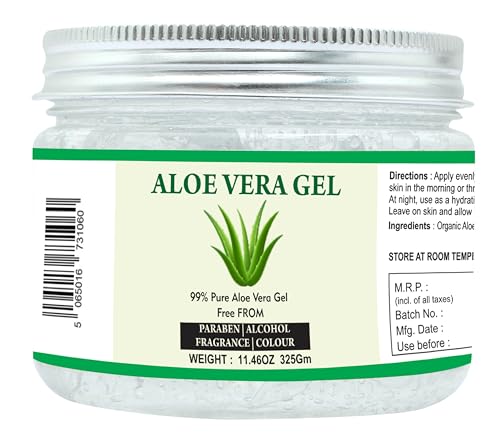Raslok 99% Pure Aloe Vera Gel 11.46 oz - Face & Hair Moisturizer