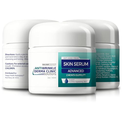Anti Wrinkle Face Cream Derma Clinic Solutions Skin Serum - Our Best Anti Aging Cream - 2 Month Jar - Anti Aging Moisturizer Anti Wrinkle Serum - Our Top Anti Aging Skin Care Products - Anti Age Cream