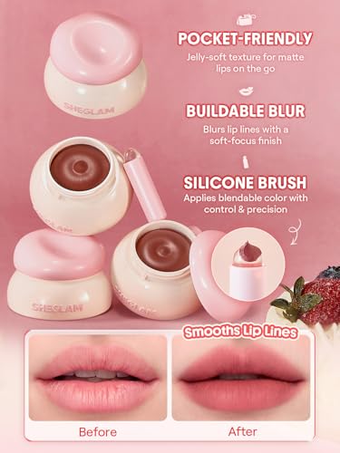 SHEGLAM Bounce Putty Lip Pot Velvet Matte Lip Stain with Brush