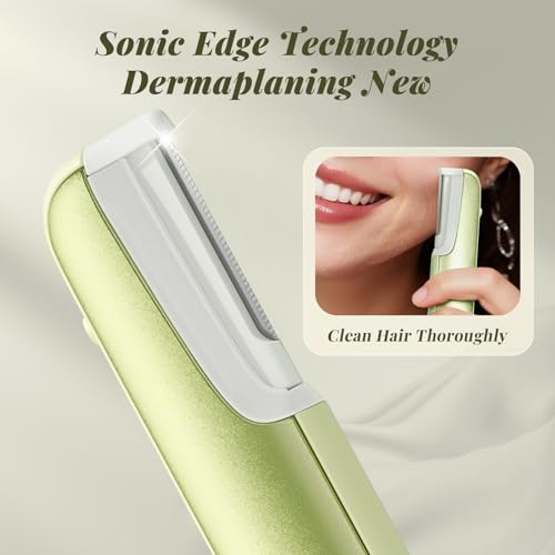BNU Dermaplaning Tool for Women - Electric Face Razor with 10 Blades