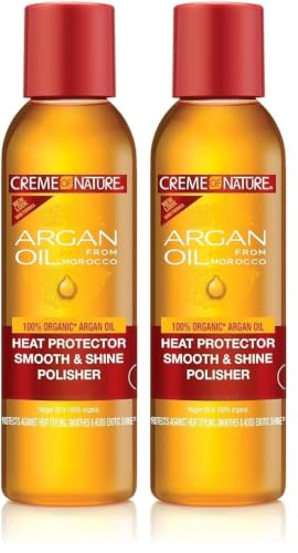 Creme of Nature Heat Protector Spray - 450°F Protection & Argan Oil Shine, 4 fl oz