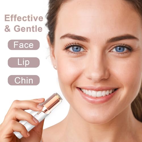 Replacement Heads 4pcs with 1 Women Facial Hair Remover, White Shave