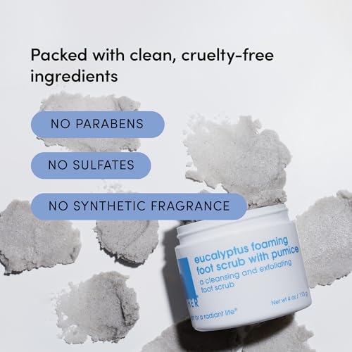 LATHER Eucalyptus Exfoliating Foaming Foot Scrub with Pumice - 4 oz