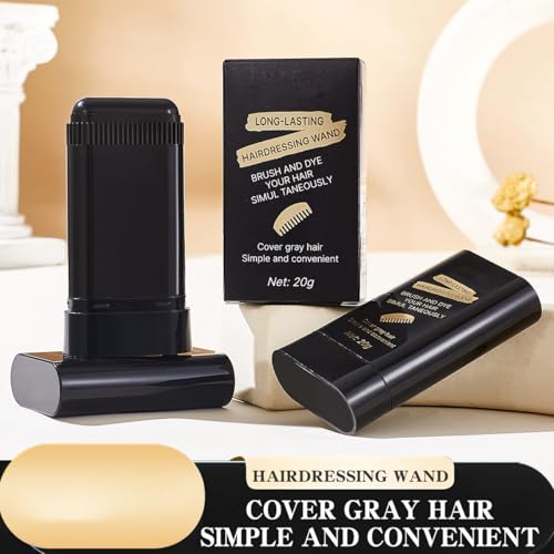 Glo7 Hair Dye Concealer Stick - Waterproof Gray Coverage (Black)