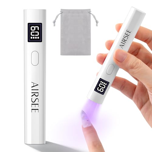 AIRSEE Mini UV Nail Lamp Cordless LED - 20/60s Timer