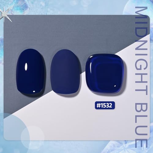 GAOY Midnight Blue Deep Blue Gel Nail Polish 16ml Soak Off UV LED Cure
