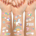 Temporary Unicorn Tattoos for Kids - 4 Pack Waterproof